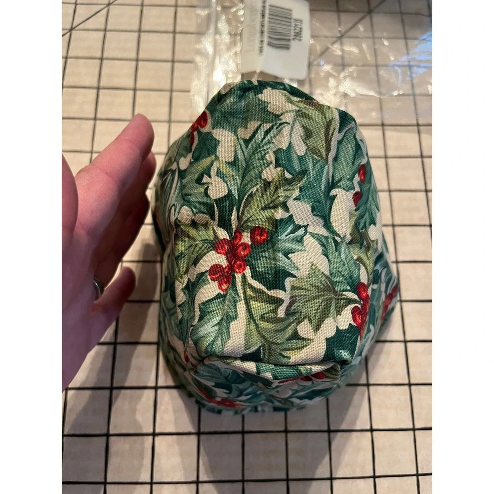 Longaberger American Holly Fabric Basket Liner - Small Comforts Basket